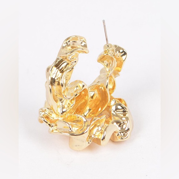 4J. Abstract Organic Shape Earrings - Picture 4 of 6